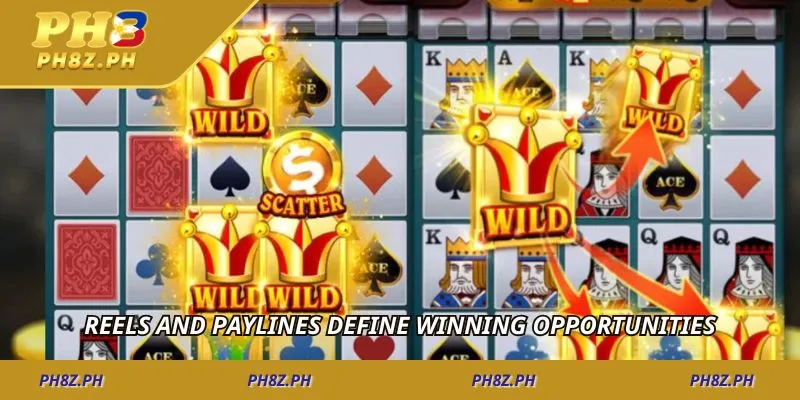 Reels and paylines define winning opportunities