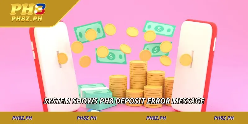 System shows Ph8 deposit error message