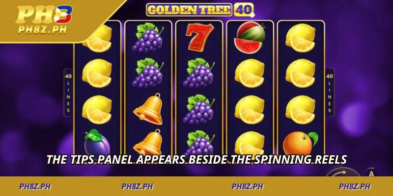 The tips panel appears beside the spinning reels