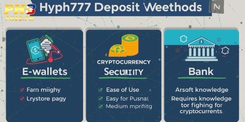 Comparing Different hyph777 deposit methods